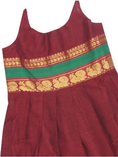 Kutty Kanmanie Girls Annapakshi Zari Border Traditional Frock