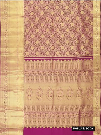 Gracecharm Pure Silk Floral Jaal with Medallion Pallu Saree