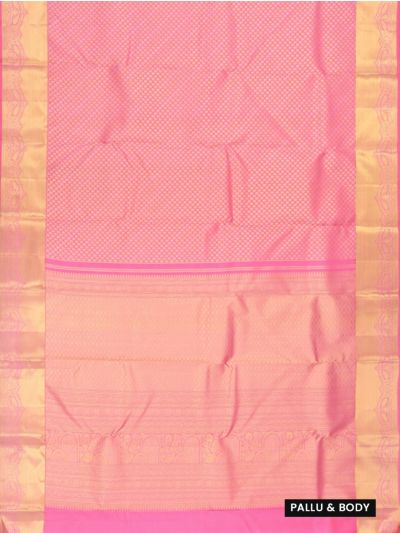 Gracecharm Pure Silk Butta with Diamond Brocade Pallu Saree