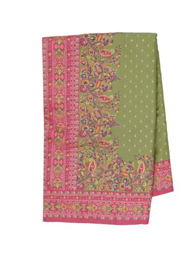 Gracecharm Katan Silk Butta with Paisley Floral Jaal Pallu Saree