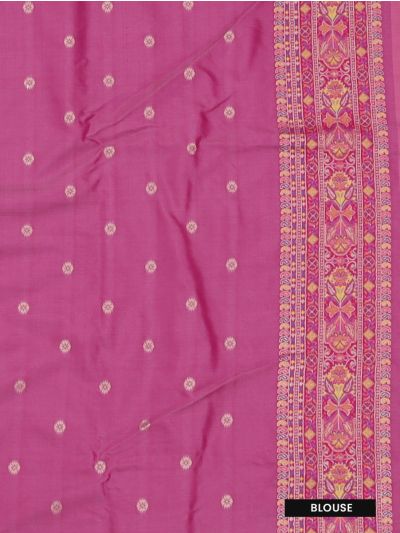 Gracecharm Katan Silk Butta with Paisley Floral Jaal Pallu Saree