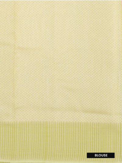 Gracecharm Kora Silk Cotton Small Butta with Geometric Pallu Saree