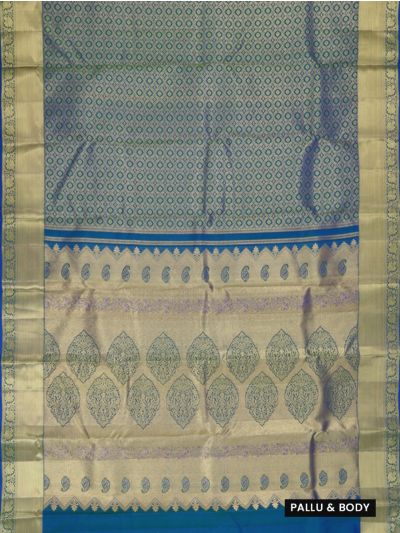 Gracecharm Pure Silk Floral Jaal with Paisley Pallu and Zari Border Saree