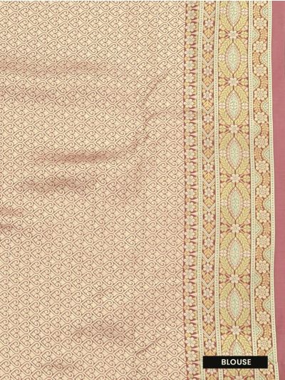 Gracecharm Mashru Kanjivaram Silk Floral Vine Square Medallion Pallu Saree