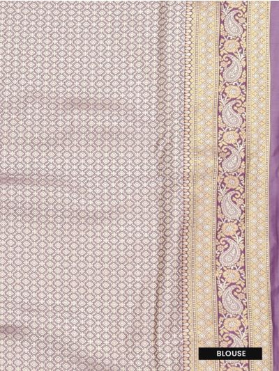 Gracecharm Mashru Kanjivaram Silk Floral Bouquet Medallion Jaal Saree