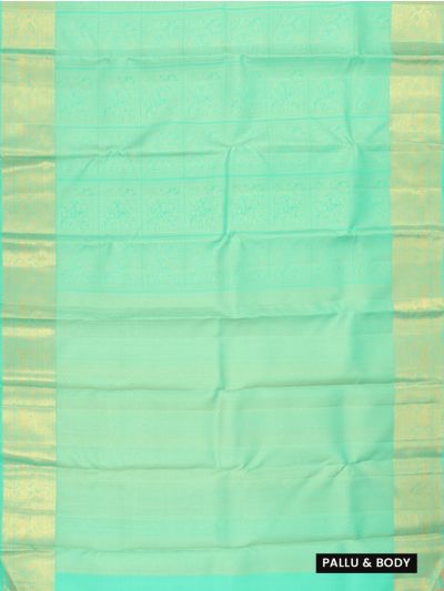 Vivaha Kanchipuram Pure Silk Floral Checks with Geometric Pallu Saree