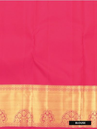 Gracecharm Pure Silk Floral Paisley Butta with Diagonal Stripe Pallu Saree
