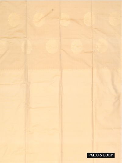 Gracecharm Art Soft Silk Round Butta with Diagonal Stripes Pallu Saree