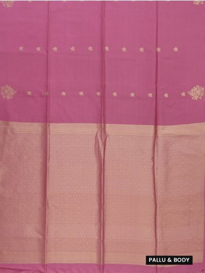 Gracecharm Art Soft Silk Floral Butta with Micro Floral Brocade Pallu Saree