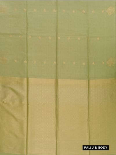 Gracecharm Art Soft Silk Floral Butta with Micro Floral Brocade Pallu Saree
