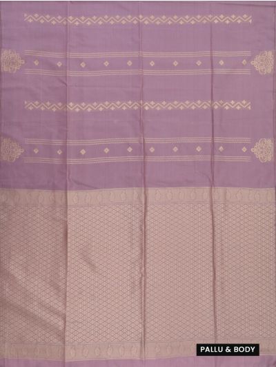 Gracecharm Art Soft Silk Geometric Stripe Butta with Diamond Brocade Pallu Saree
