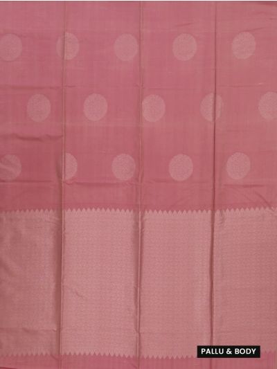 Gracecharm Art Soft Silk Round Butta with Geometric Brocade Pallu Saree