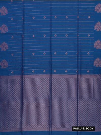 Gracecharm Art Soft Silk Geometric Butta with Stripes Saree