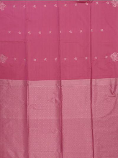 Gracecharm Art Soft Silk Floral Butta with Floral Brocade Pallu Saree