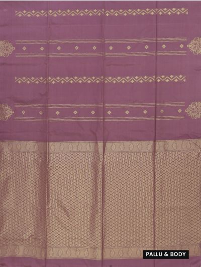 Gracecharm Art Soft Silk Geometric Stripe Butta with Diamond Brocade Pallu Saree