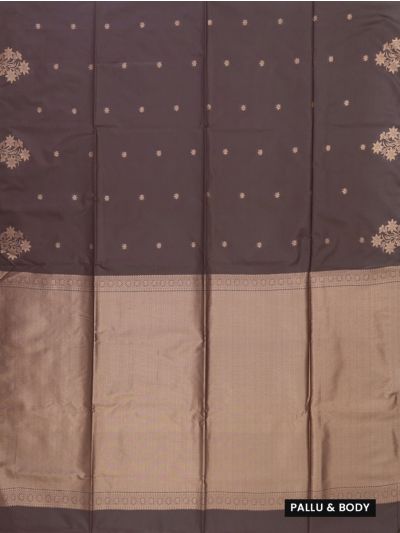 Gracecharm Art Soft Silk Floral Butta with Micro Brocade Pallu Saree