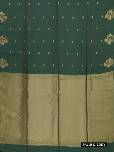 Gracecharm Art Soft Silk Floral Butta with Contrast Micro Brocade Pallu Saree