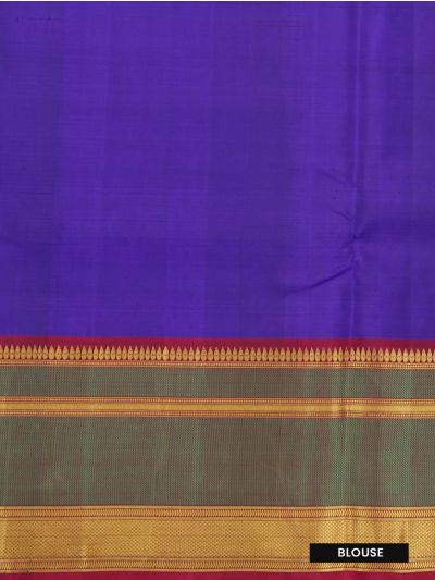 Kanmanie Soft Silk Striped Geometric Butta with 8 Inch Jacquard Border Saree