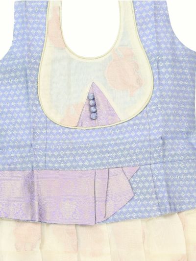 Charming Girls Readymade Art Silk Diamond with Butta Pattu Pavadai Set