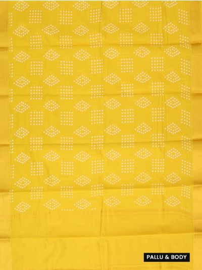 Gracecharm Elegant Chanderi Cotton Bandhani Diamond Butta Saree