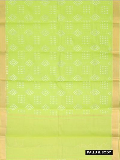 Gracecharm Elegant Chanderi Cotton Bandhani Diamond Butta Saree