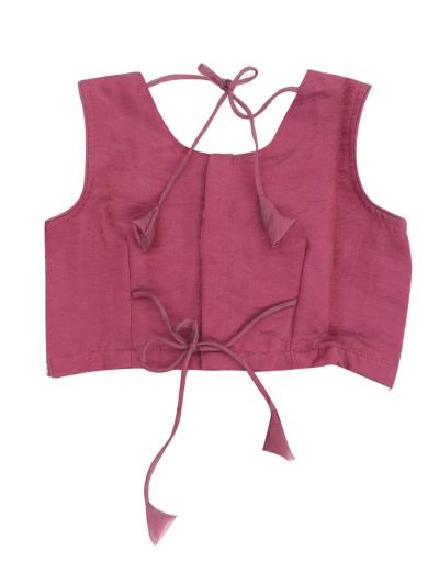 Graceful Essence Girls Floral Embroidered Top with Palazzo Set