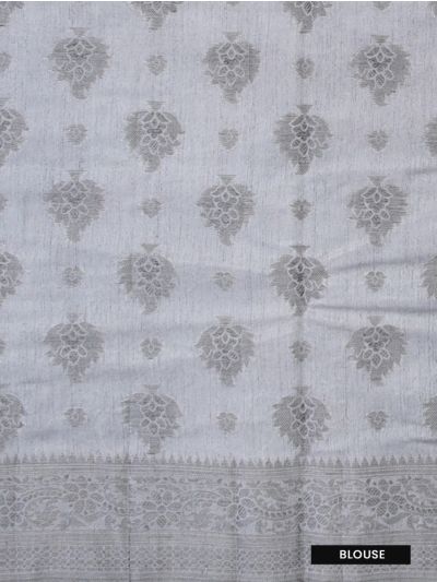 Gracecharm Semi Jute Floral Butta with Floral Jaal Pallu Saree