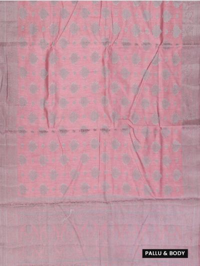 Gracecharm Semi Jute Floral Butta with Floral Jaal Pallu Saree