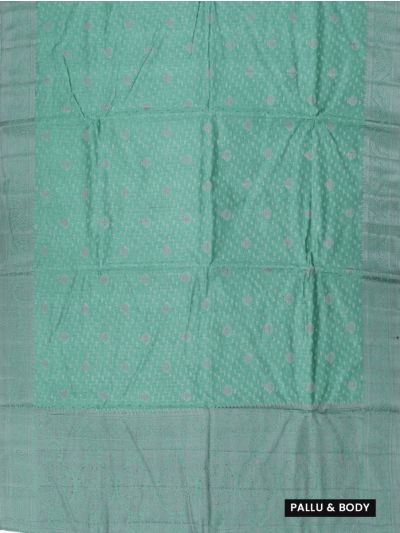 Gracecharm Semi Jute Butta and Floral Vine Wave Pallu Saree