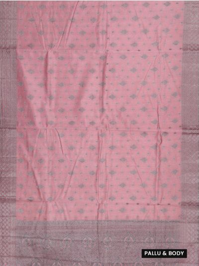 Gracecharm Semi Jute Butta and Floral Lattice Pallu Saree