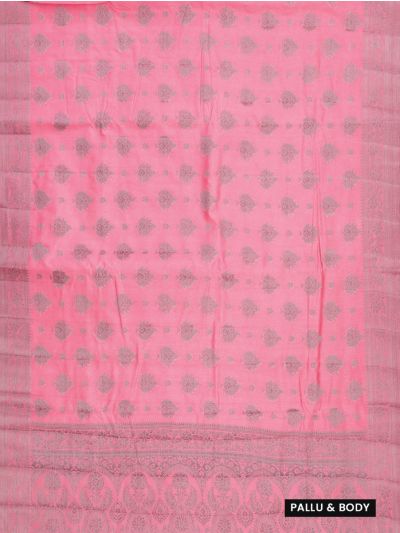Gracecharm Semi Jute Floral Butta with Floral Vine Pallu Saree
