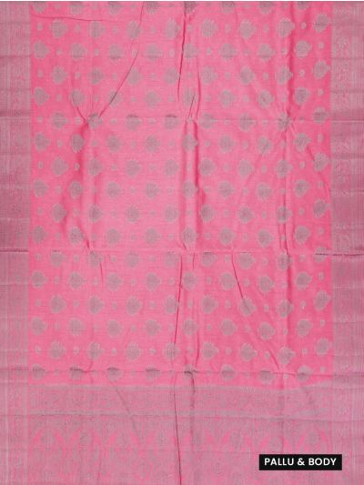 Gracecharm Semi Jute Butta with Floral Jaal Pallu Saree