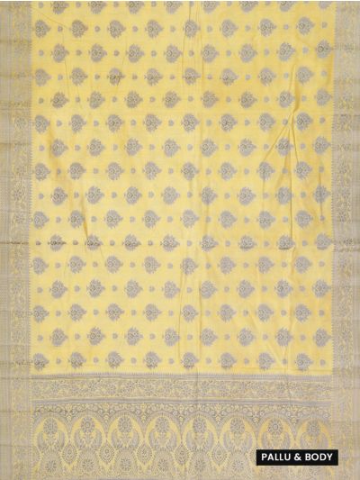 Gracecharm Semi Jute Floral Butta with Floral Jaal Pallu Saree