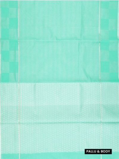 Gracecharm Kora Silk Cotton Stripe with Check Border Geometric Pallu Saree