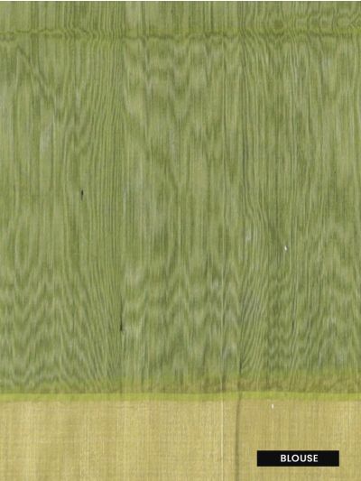 Gracecharm Pochampally Silk Cotton Ikat Flame Butta with Floral Pallu Saree