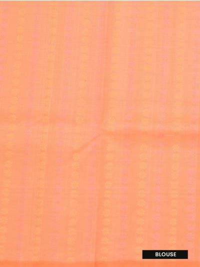 Kanmanie Pure Soft Silk Half-and-Half Floral Butta with Ornamental Stripe Pallu Saree