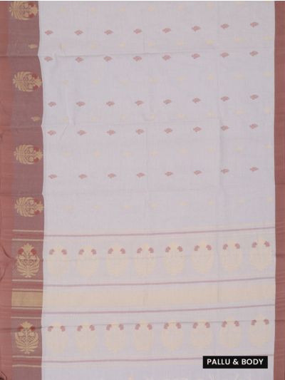Kanmanie Cotton Butta with 3-Inch Asthiri Border Saree