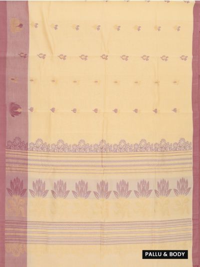Kanmanie Cotton Butta with 3-Inch Asthiri Border Saree