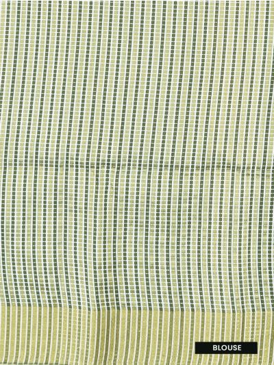 Gracecharm Semi Jute Geometric Diamond Butta with Check Pallu Border Saree