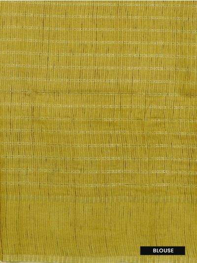 Gracecharm Semi Jute Multicolour Stripes with Pallu Border Saree