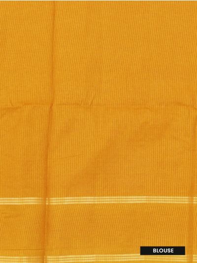 Gracecharm Semi Jute Dotted Pinstripe with Plain Pallu Border Saree