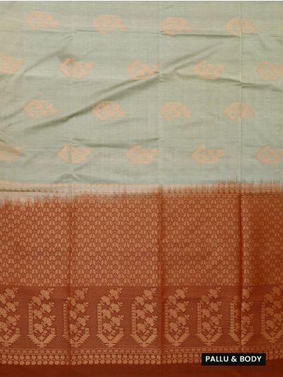 Gracecharm Art Soft Silk Floral Butta Geometric Pallu Saree