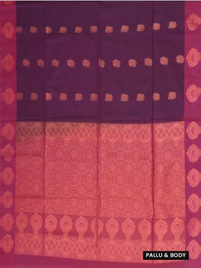 Gracecharm Art Soft Silk Floral Butta Medallion Jaal Pallu Saree
