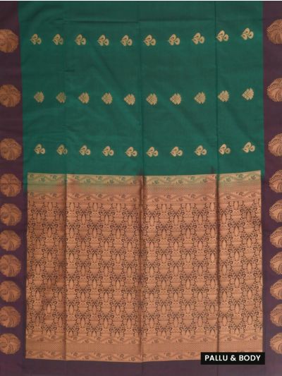 Gracecharm Art Soft Silk Dual Butta Floral Jaal Pallu Saree