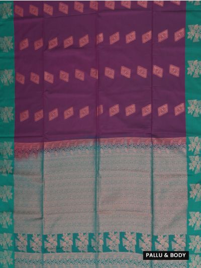 Gracecharm Art Soft Silk Floral Butta Geometric Jaal Pallu Saree