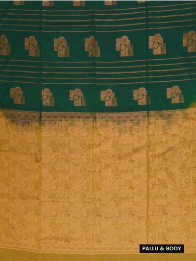 Gracecharm Art Soft Silk Floral Square Butta with Floral Jaal Pallu Saree
