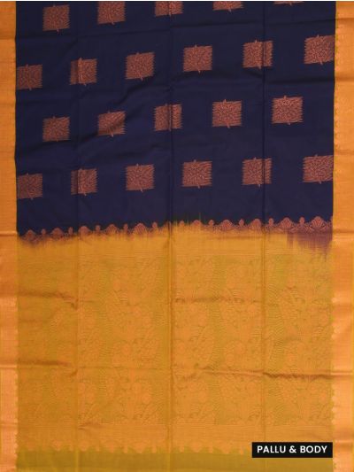 Gracecharm Art Soft Silk Floral Square Butta Floral Jaal Pallu Saree