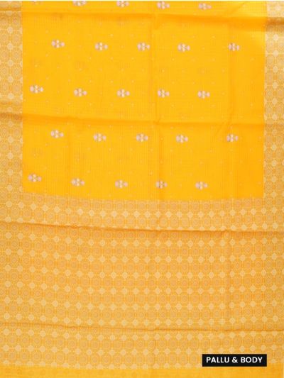 Gracecharm Elegant Manipuri Cotton Marigold Floral Butta Saree