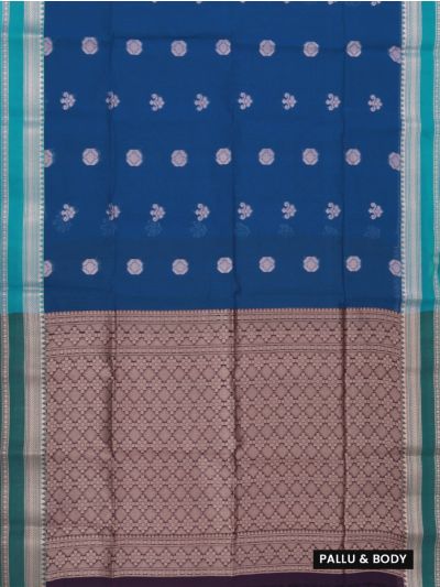 Gracecharm Silk Cotton Geometric Butta Tessellation Pallu Saree