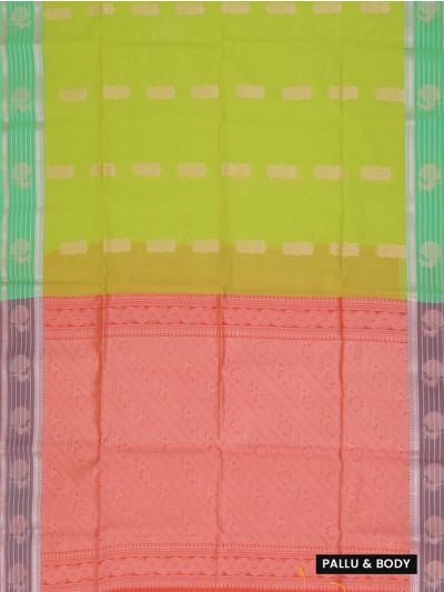 Gracecharm Silk Cotton Butta with Diagonal Vine Pallu Saree